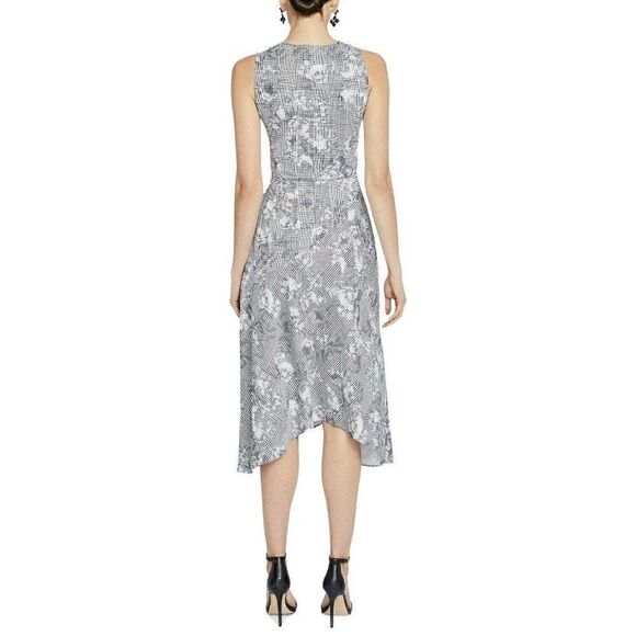 Rachel Roy Black/White/Grey Surplice V-Neck Dress - Picture 2 of 5